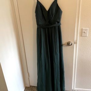 Green Vera Wang White formal dress